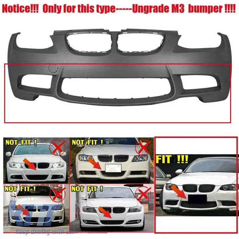 Front Central Mesh suitable for BMW 3 E90 / E91 04-08 / E92 / E93 06-09 Equipped With Aftermarket M3 Bumper 1 Piece