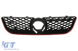 Front Central Sport Grille suitable for VW Polo 9N 9N3 (2006-2009) Honeycomb GTI Design - FGVWPO6NGTI