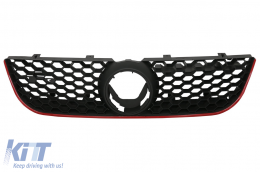 Front Central Sport Grille suitable for VW Polo 9N 9N3 (2006-2009) Honeycomb GTI Design