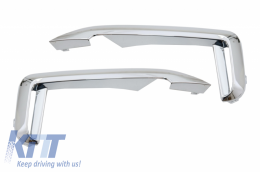 Front Chrome Trims Garnish suitable for BMW 7 Series G12 G11 (2015-02.2019) only M-Tech M-Sport Bumper-image-6056750