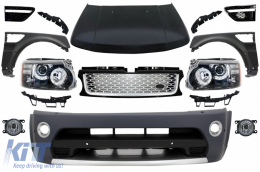 image-41-Front Conversion suitable for Land Range ROVER Sport L320 (2005-2013) Autobiography Design Bumper Headlights Hood and Fenders