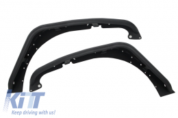Front Crusher Tube Flat Steel Fender Flares suitable for JEEP Wrangler Rubicon JK (2007-2017)-image-6022372