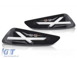 FRONT DIRECTION GLOSSY BLACK LED fits VESPA SPRINT / PRIMAVERA 150cc - TTLF6029396