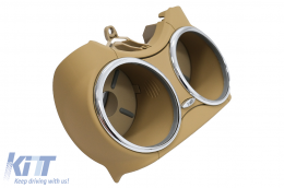 Front Dual Cup Holder suitable for Mercedes CLS C219 W219 (2003-2010) Beige-image-6085135