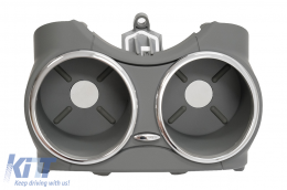 image-14-Front Dual Cup Holder suitable for Mercedes CLS C219 W219 (2003-2010) Gray