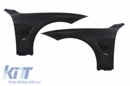 Front Fenders suitable for BMW 3 Series 3 F30 F31 (2011-up) Sedan Touring M3 Design Black - FFBMF30M3B