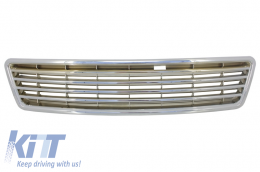Front Grill suitable for AUDI A6 4B (1997-2003) Silver - FGAUA64B