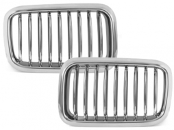 front grill suitable for BMW E36 3 series 91-96_chrome - PGB01