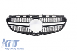 Front Grille Central Grille suitable for MERCEDES Benz E Class W212 (2013-2016) Facelift Look Silver