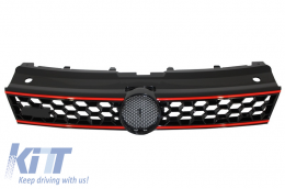 Front Grille Central Sport Grille suitable for VW Polo 6R (2009-2014) GTI Design - FGVWPO6RGTI