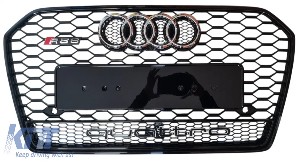 Front Grille RS6 Quattro Style suitable for Audi A6 C7.5 2016 - 2018!
