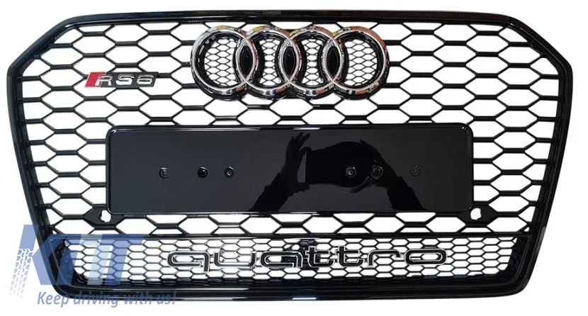 Front Grille RS6 Quattro Style suitable for Audi A6 C7.5 2016 - 2018!