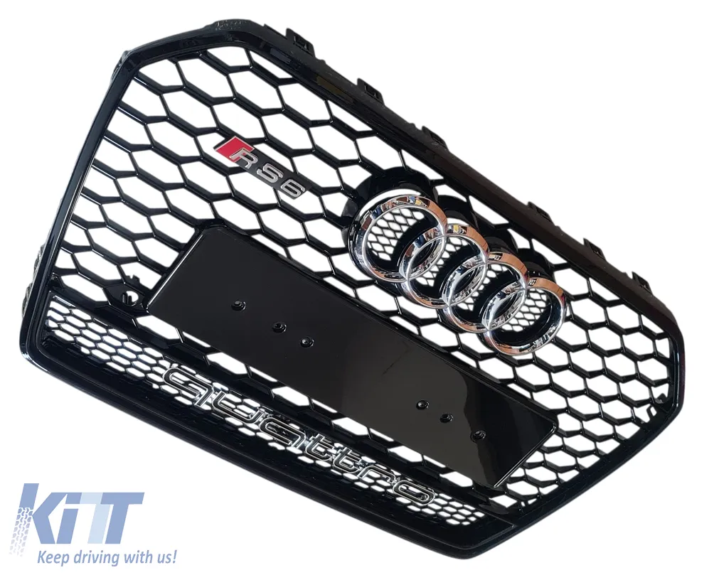 Front Grille RS6 Quattro Style suitable for Audi A6 C7.5 2016 - 2018!