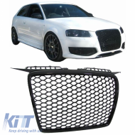 Front Grille suitable for Audi A3 8P 05-08 RS3 Look Honeycomb Glossy Black 1 Pc