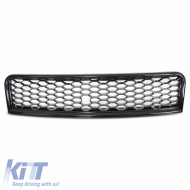 Front Grille suitable for Audi A4 B6 8E 00-04 RS-Look Badgeless Glossy Black Mat 1Pc