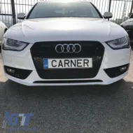 Front Grille suitable for Audi A4 B8 11-15 RS4 Look Honeycomb Glossy Black 1 Pc-image-6295822