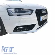 Front Grille suitable for Audi A4 B8 11-15 RS4 Look Honeycomb Glossy Black 1 Pc-image-6295823