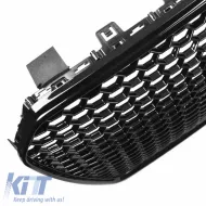 Front Grille suitable for Audi A5 11-16 8T/8F RS-Look Honeycomb Glossy Black 1 Pc-image-6311419
