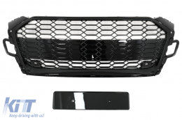 Front Grille suitable for Audi A5 F5 Facelift (2019-Up) Racing Look Piano Black