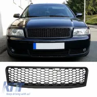 image-19-Front Grille suitable for Audi A6 4B C5 01-04 RS6 Look Honeycomb Black Matte 1 Pc