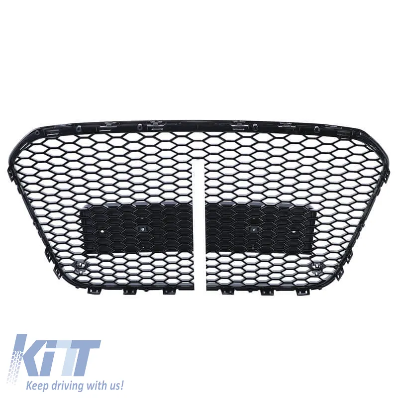 Front Grille suitable for Audi A6 4G C7 11-15 RS6 Look Honeycomb Glossy Black 1pc