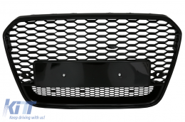 Front Grille suitable for Audi A6 C7 4G Pre-Facelift (2011-2014) RS6 Design Piano Black - FGAUA64GRSB