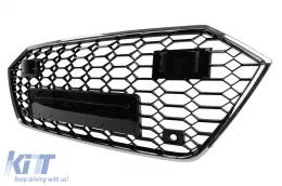 Front Grille suitable for Audi A7 4K8 (2018-) RS Design Chrome-image-6266289