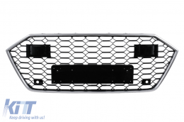 Front Grille suitable for Audi A7 4K8 (2018-) RS Design Silver-image-6266342
