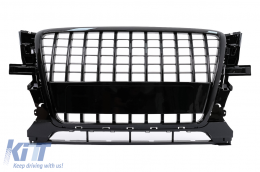Front Grille suitable for Audi Q5 8R (2008-2011) Piano Black - FGAUQ58RB