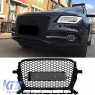 Front Grille suitable for Audi Q5 8R Facelift 12-15 RSQ5 Look Honeycomb Gloss Black 1Pc-image-6311452