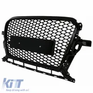 Front Grille suitable for Audi Q5 8R Facelift 12-15 RSQ5 Look Honeycomb Gloss Black 1Pc-image-6312321