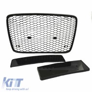 Front Grille suitable for Audi Q7 4L 05-15 RSQ7 Look Honeycomb Black 1 Pc