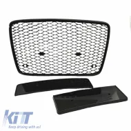 image-56-Front Grille suitable for Audi Q7 4L 05-15 RSQ7 Look Honeycomb Black 1 Pc