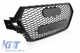 Front Grille suitable for Audi Q7 4M 15-19 RSQ7 Look Honeycomb Black 1 Pc