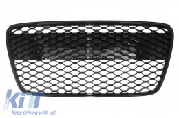 Front Grille suitable for Audi R8 (2007-2012) Honeycomb Piano Black - FGAUR8WOBB