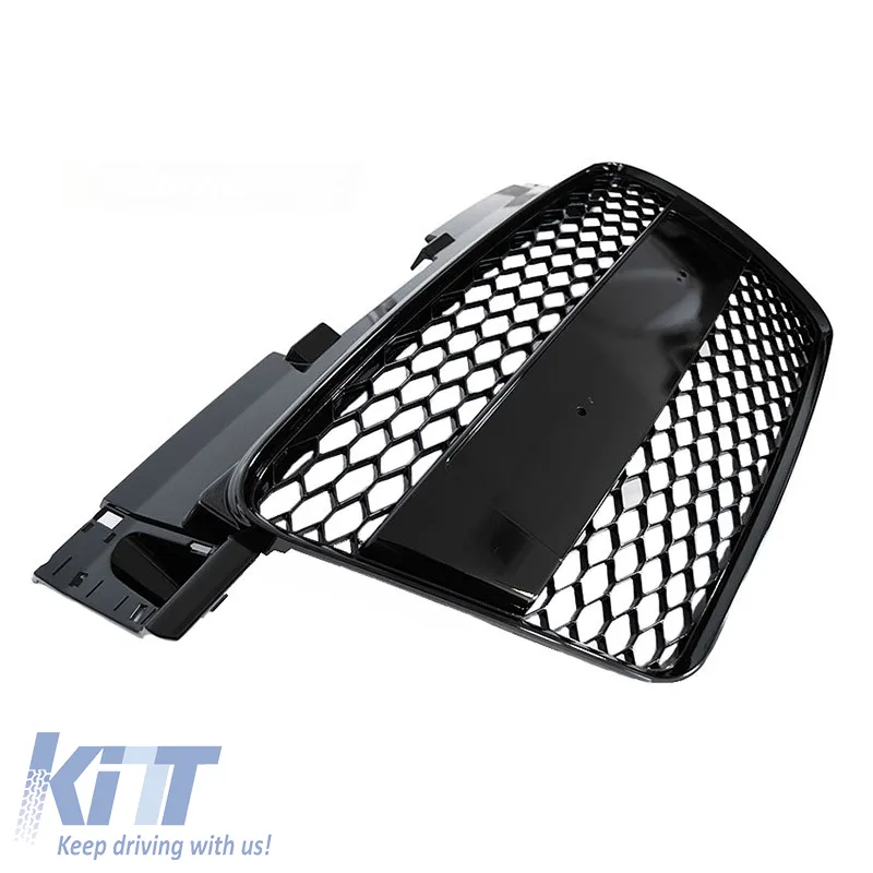 Front Grille suitable for Audi TT 8J 06-14 TTRS Look Honeycomb Glossy Black 1 Pc