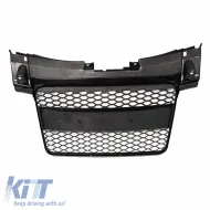 Front Grille suitable for Audi TT 8J 06-14 TTRS Look Honeycomb Glossy Black 1 Pc-image-6306211