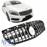 Front Grille suitable for Mercedes-Benz A-Class W176 12-15 GT A Design Panamericana Look Black/Chrome 1 Pc