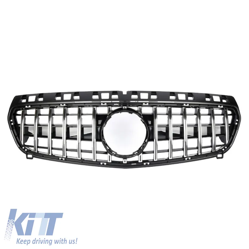 Front Grille suitable for Mercedes-Benz A-Class W176 12-15 GT A Design Panamericana Look Black/Chrome 1 Pc