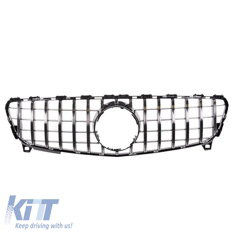 Front Grille suitable for Mercedes-Benz A-Class W176 15-18 GT A Design Panamericana Look Black/Chrome 1pc