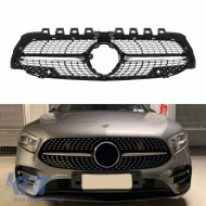 Front Grille suitable for Mercedes-Benz A-Class W177 18+ Diamond A Design Look Black/Chrome 1 Pc