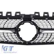 Front Grille suitable for Mercedes-Benz A-Class W177 18+ Diamond A Design Look Black/Chrome 1 Pc-image-6301189
