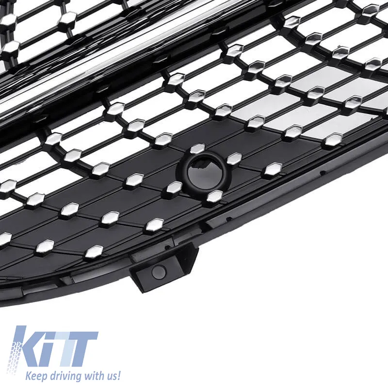 Front Grille suitable for Mercedes-Benz A-Class W177 18+ Diamond A Design Look Black/Chrome 1 Pc