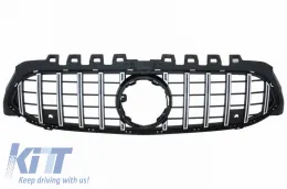 Front Grille suitable for Mercedes-Benz A-Class W177 18+ GT A Design Panamericana Look Black/Chrome 1 Pc-image-6310742