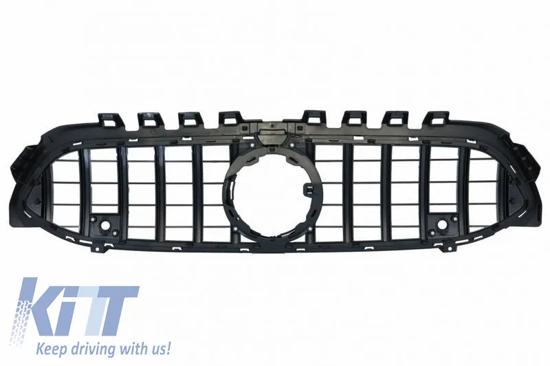 Front Grille suitable for Mercedes-Benz A-Class W177 18+ GT A Design Panamericana Look Black/Chrome 1 Pc