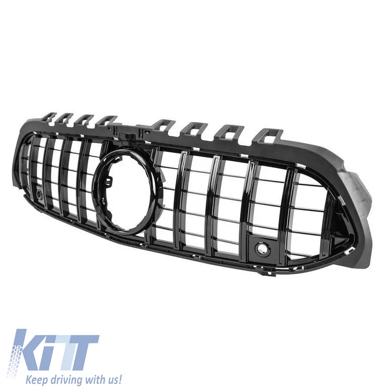 Front Grille suitable for Mercedes-Benz A-Class W177 18+ GT A Design Panamericana Look Piano Black 1 Pc