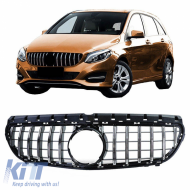 Front Grille suitable for Mercedes-Benz B-Class W246 14-18 GT A Design Panamericana Look Black/Chrome 1 Pc