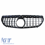 Front Grille suitable for Mercedes-Benz B-Class W246 14-18 GT A Design Panamericana Look Black/Chrome 1 Pc