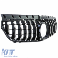 Front Grille suitable for Mercedes-Benz B-Class W246 14-18 GT A Design Panamericana Look Black/Chrome 1 Pc