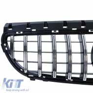 Front Grille suitable for Mercedes-Benz B-Class W246 14-18 GT A Design Panamericana Look Black/Chrome 1 Pc
